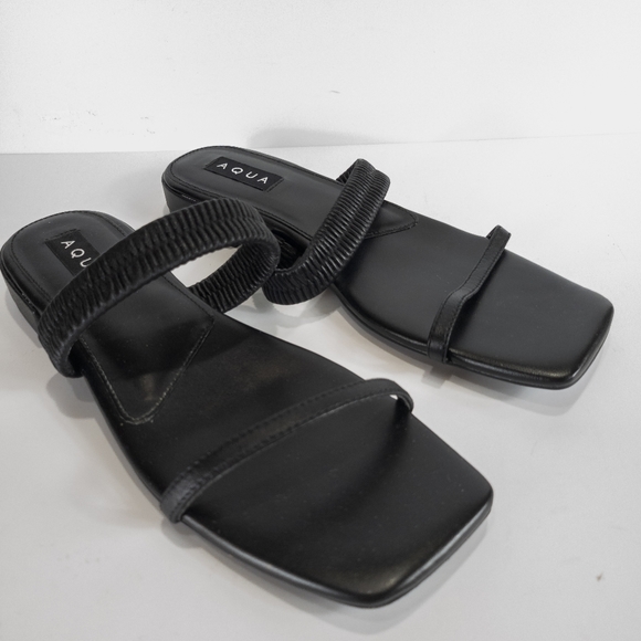 Aqua Livi Slip On Sandals Black -8 - Picture 2 of 4